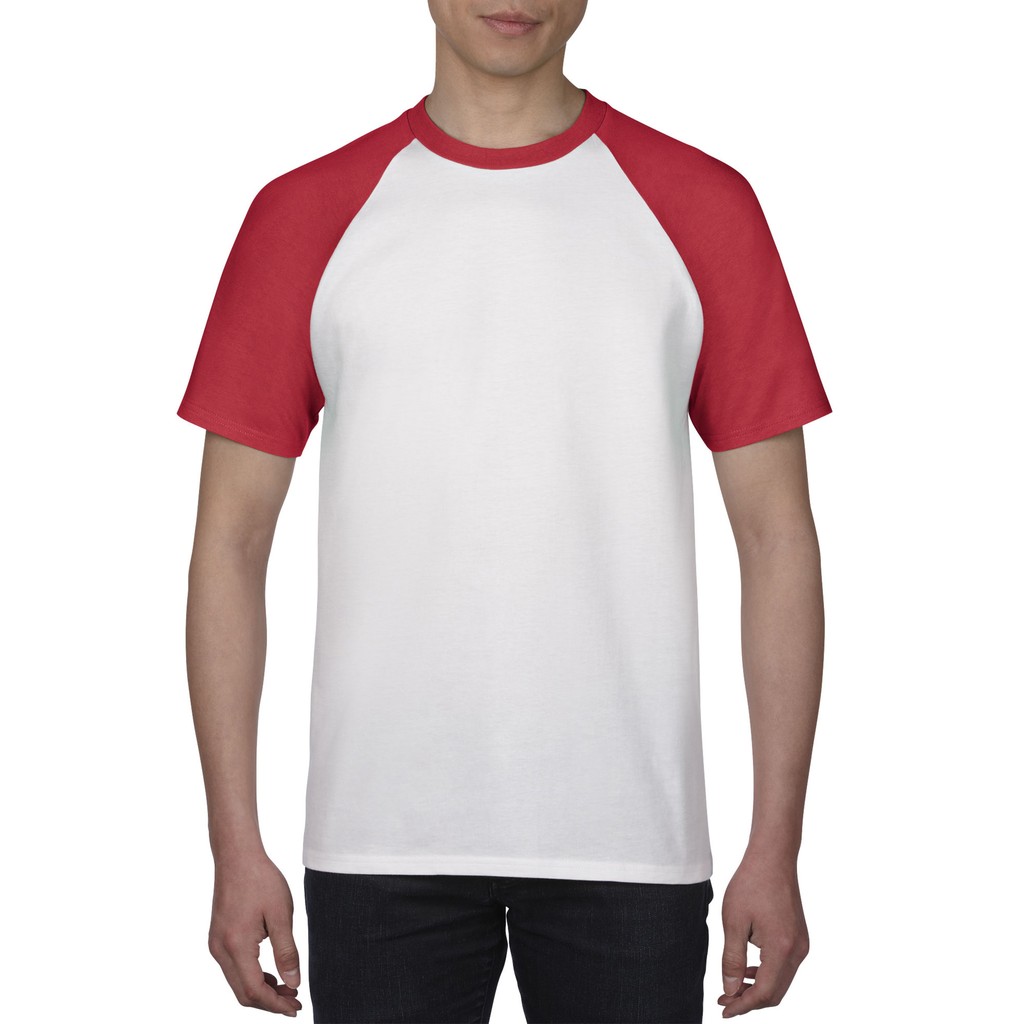 Red best sale raglan shirt