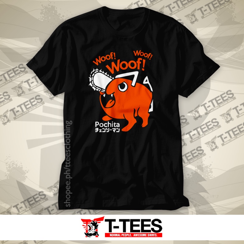 T TEES Anime T shirt Chainsaw Man Pochita Denji Shopee