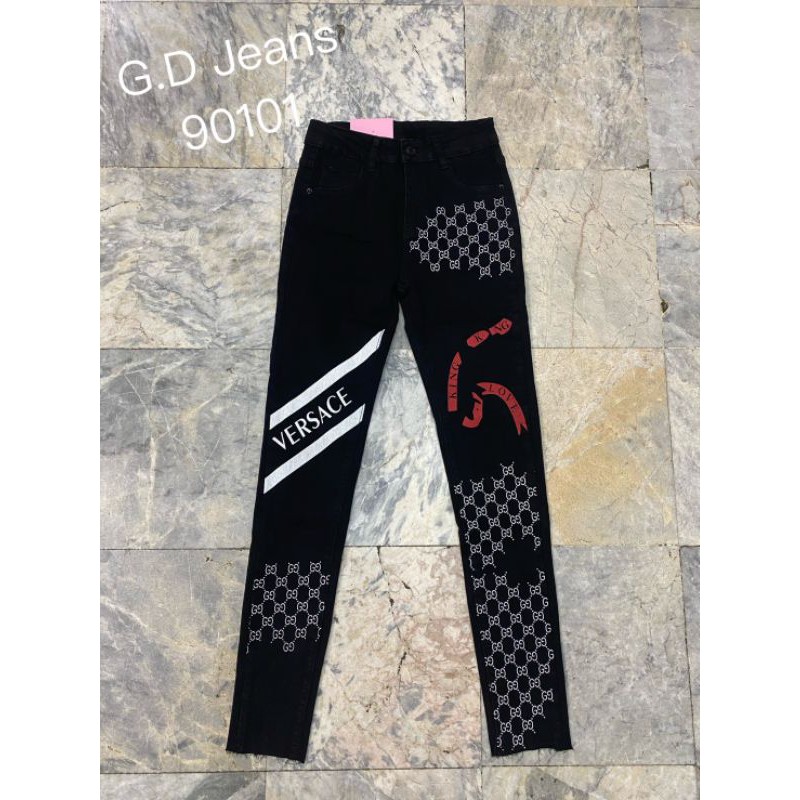 Women's Fashion Jeans Gd Label Is Imported To Dave Shape (90101 ...
