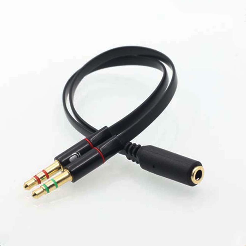 Audio Cable Dual Male to Female Plug Jack Stereo Audio Headset  Phone Splitter(Small)