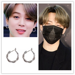 Bangtan Style⁷ (slow) on X: The LOUIS VUITTON LV Aquatics Earrings is a  3-piece set of different earrings for $520. He wears 2 LV monogram earrings.   / X