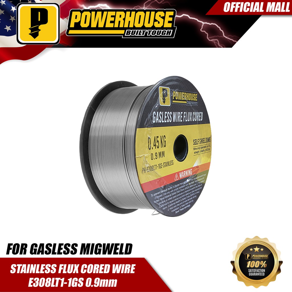 POWERHOUSE Stainless Shielding Flux Cored Wire MIG Gasless Welding ...