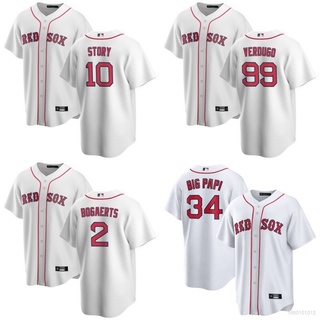 Wholesale Wholesale Customize Men's Boston City Softball Shirts Red Sox 5#  Hernandez 34# Ortiz Blank Embroidered Baseball Jersey From m.