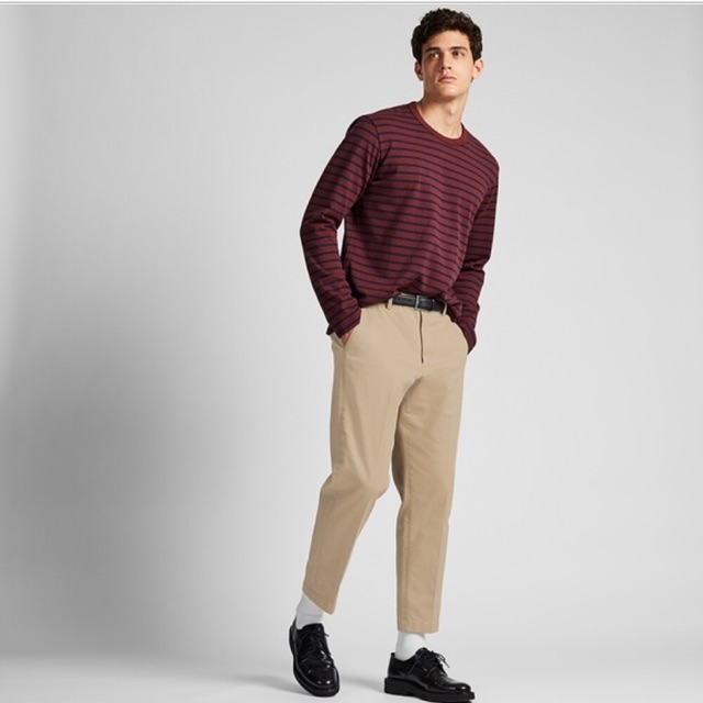 MEN RELAXED ANKLE LENGTH TROUSERS  Uniqlo pants, Pants outfit men, Ankle  pants outfit men