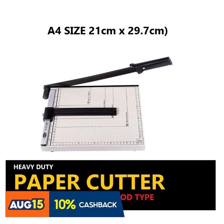 A4 Size Office Paper Cutter Metal Wood Base A5 B5 B6 B7 | Shopee ...