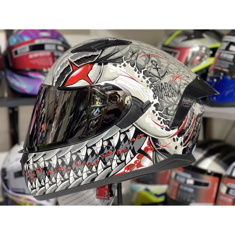 Spyder Neo Rogue GD Fullface Dual Visor Helmet + Free Clear Visor ...