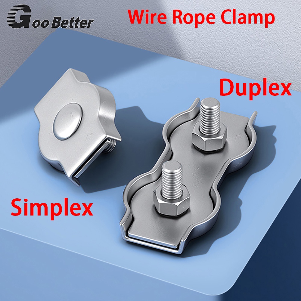 Simplex/Duplex Wire Rope Grip Clamp M2/M3/M4/M5/M6/M8/M10 304 Stainless Steel Shopee Philippines