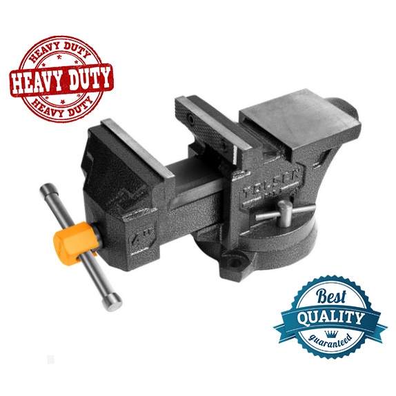 Heavy Duty Industrial Bench Vise Ultra Large Swivel Base w/ Anvil (4