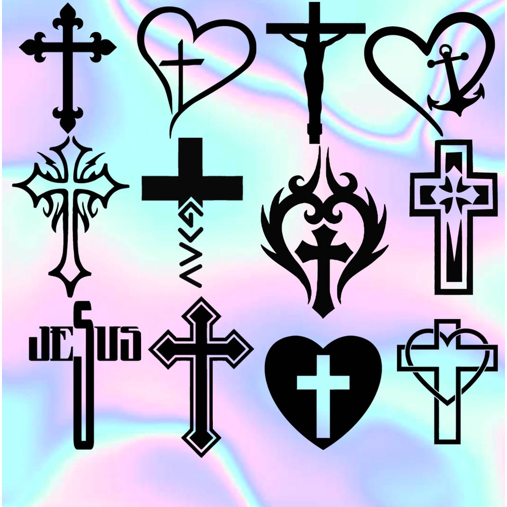 Christian Decal Stickers Cross Design Cut Out | Shopee Philippines