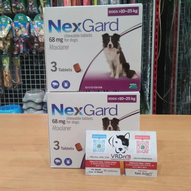 Most Looking) Nexgard Chewable Tablets For Dog 10-25kg (68mg) | Shopee ...