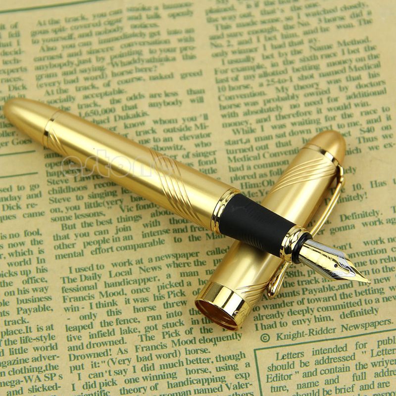 SEL♀ Jinhao X450 Fountain Pens Medium Nib Pen Gold Trim Quality Chic Writing Shopee Philippines
