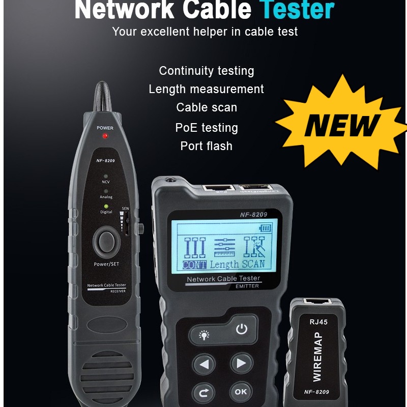 Noyafa NF8209 Cable Tester network tester Network Cable Tracker Intelligent LAN Cable