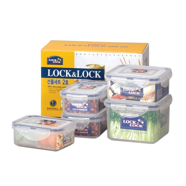 Lock&Lock Gift Set Contents 5 Pcs | Shopee Philippines
