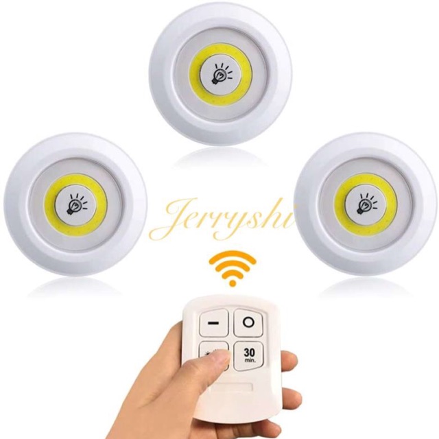 Wireless LED Puck Light 3 Pack with Remote Control, 5W Under Cabinet ...