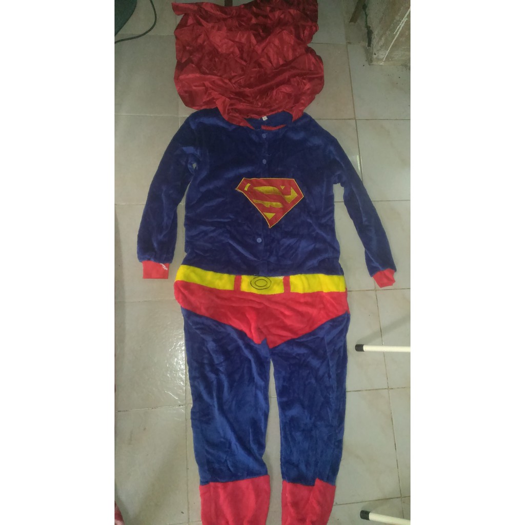 Adult Superman Onesie Overalls Book Character Costume Shopee Philippines