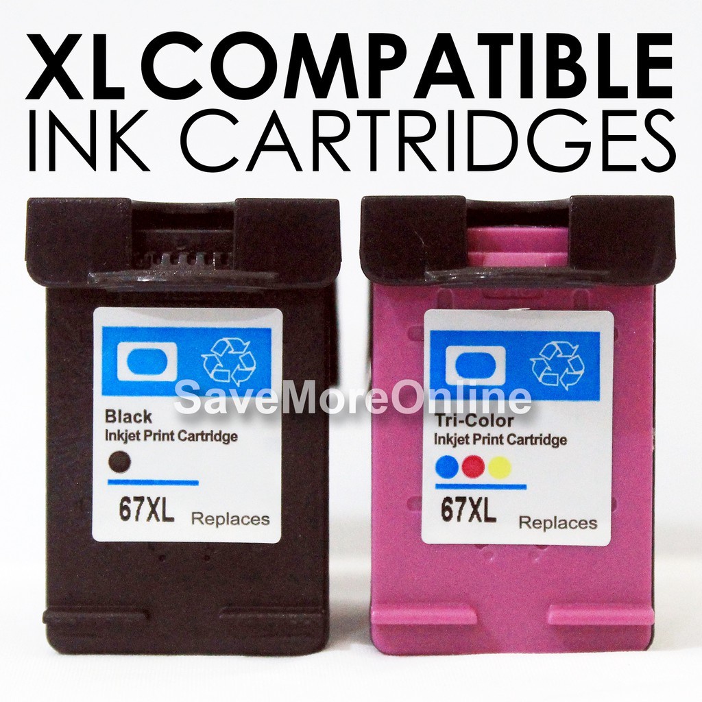 Compatible ink Cartridges 67XL Black and Tri-Colour for HP Deskjet 2330 ...