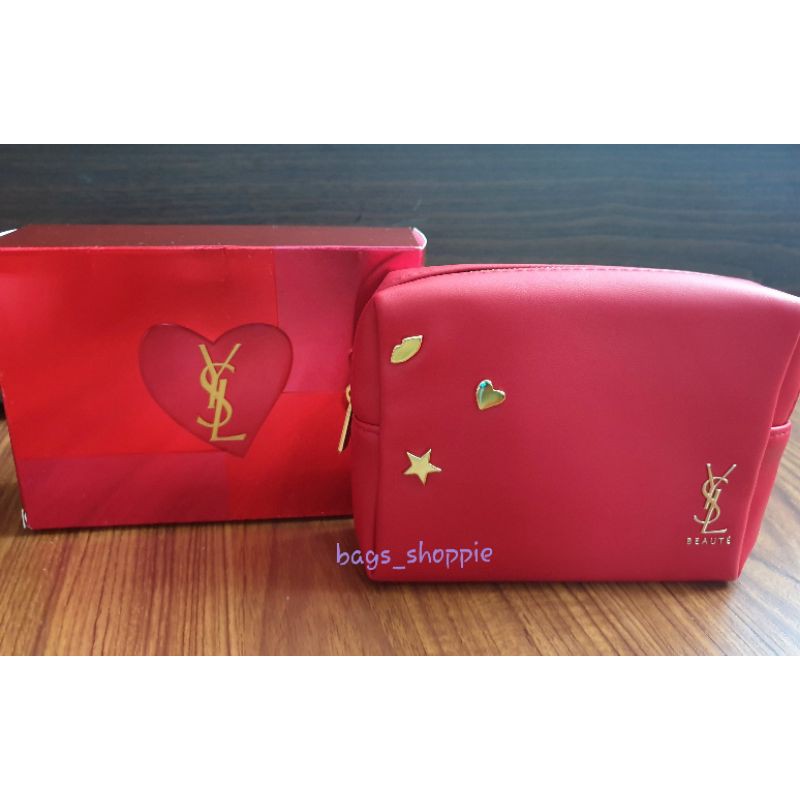 Ysl best sale red pouch