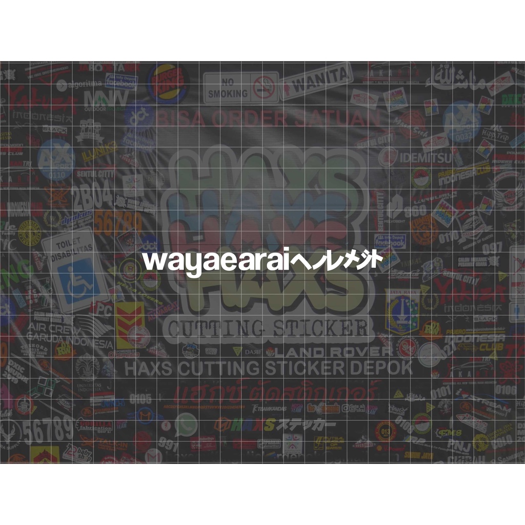 Cutting Sticker Wayae Arai Play on Why Arai Size 12 Cm for Helmet Visor ...