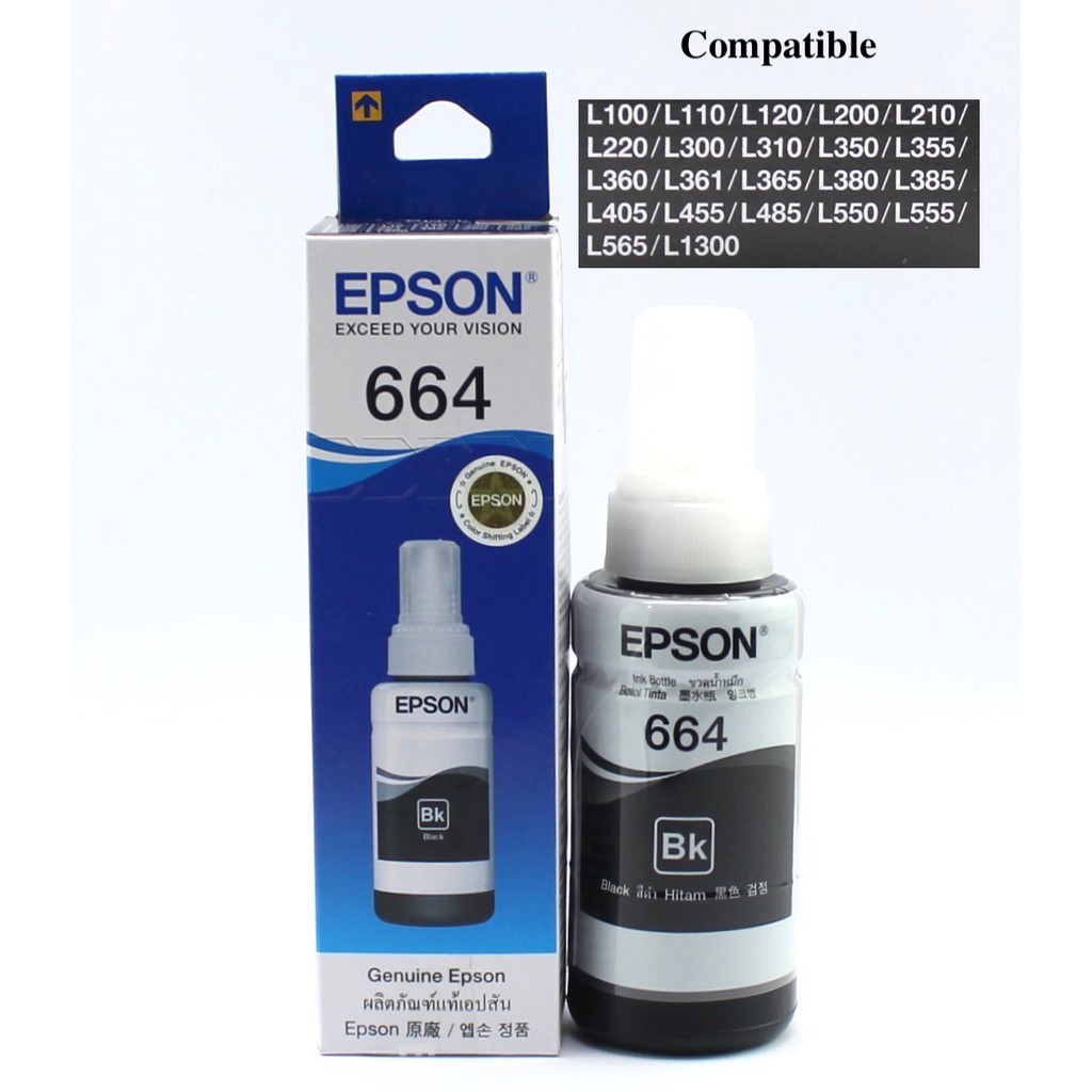 Epson 664 Originalgenuine Ink Black 70ml Shopee Philippines 7674