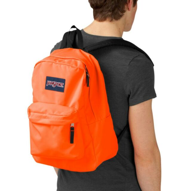 Orange jansport shop backpack