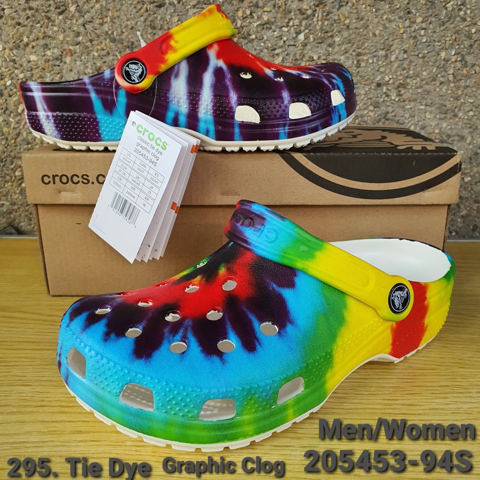 Mens tie dye crocs online