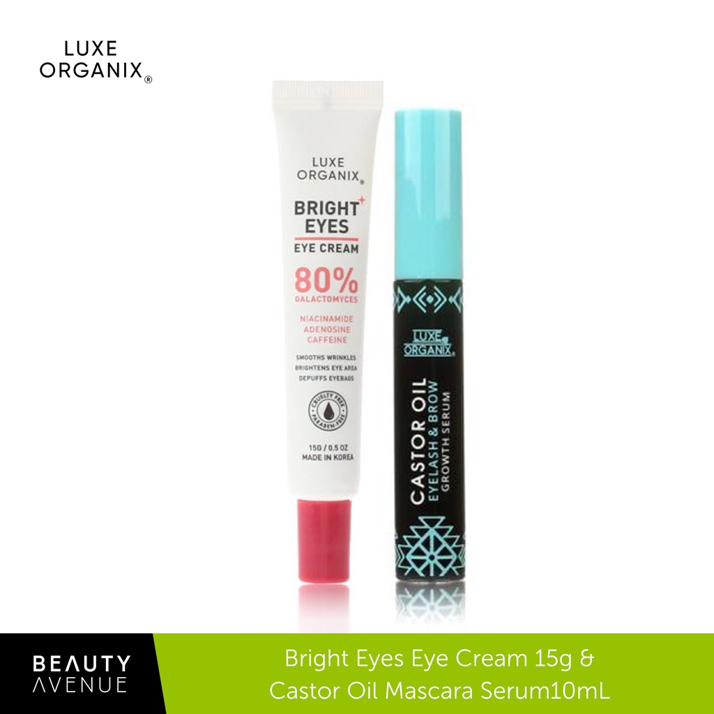 Luxe Organix Bright Eyes Eye Cream 80 Galactomyces 15g & Castor Oil