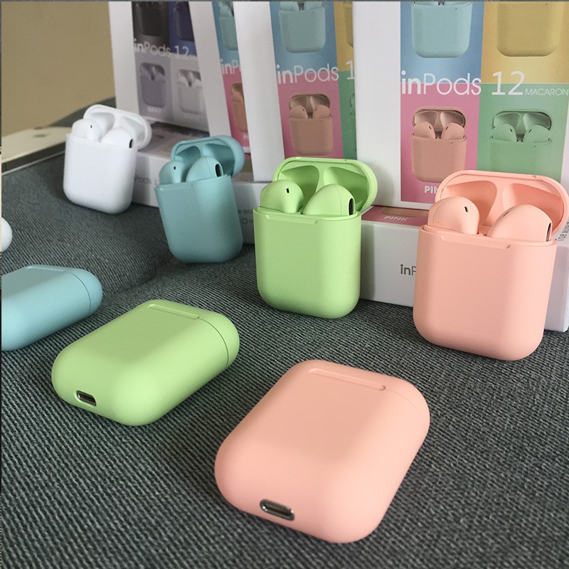 Macaron inPods 12 TWS Bluetooth Wireless Sport Earphone Waterproof Headphone with Charging Box