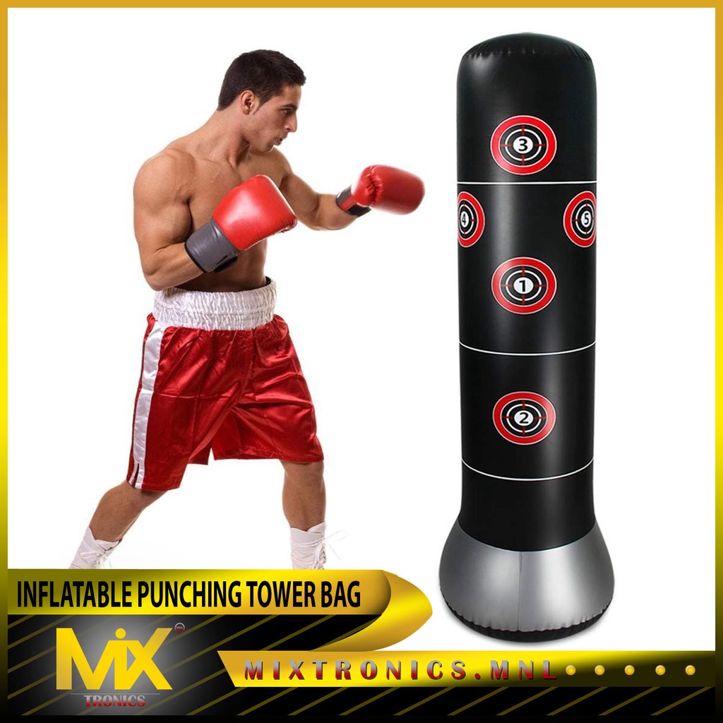 Mixtronics.Mnl Inflatable Pvc Boxing Punching Bag Stand Target Sandbag