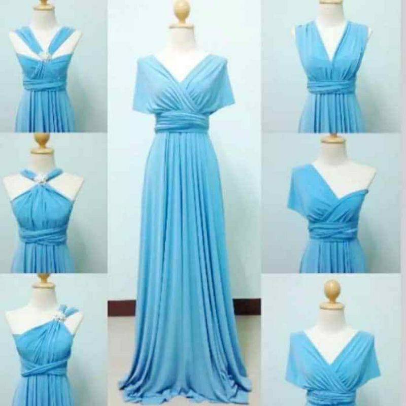 Infinity Dress With Tube Sky Blue | Shopee Philippines