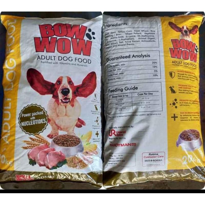 Bow wow 2025 dog food distributor