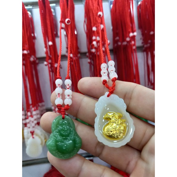 Buddha necklace red deals string