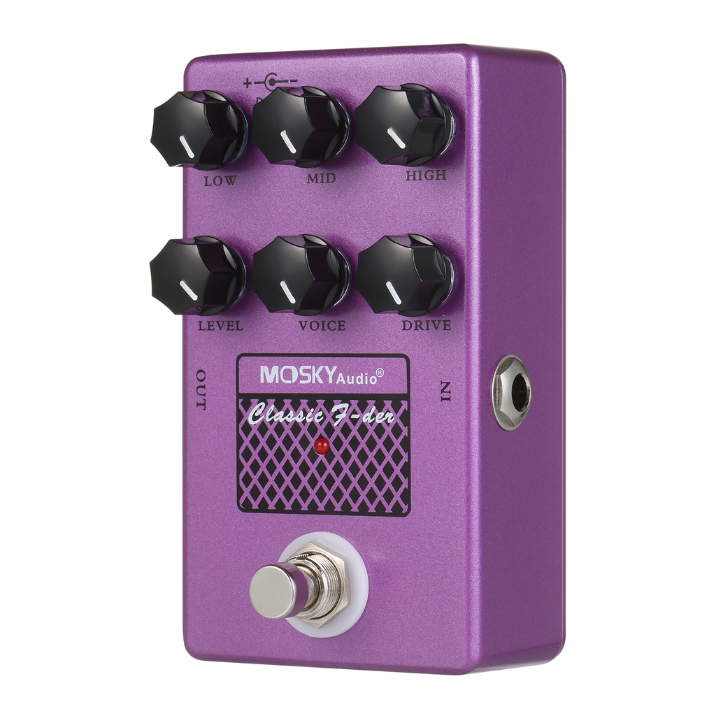 Amgei Distortion/Overdrive/Voorversterker Gitaar Effect Pedaal Effect Pedaal MOSKYAudio Distortion/Overdrive/Voorversterker Gitaar Effect Pedaal 4 Mode Schakelaar & Niveau/Gain Controls Compacte