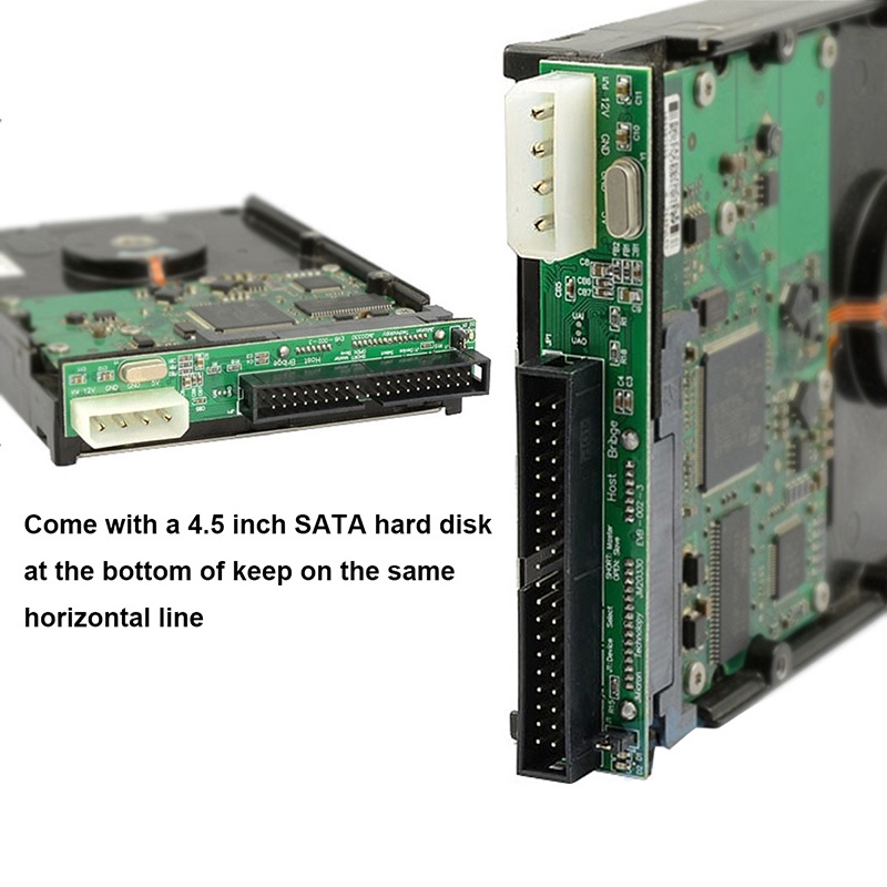 Sata to IDE Adapter Converter 2.5 Sata Female to 3.5" IDE Male 40 Pin ...