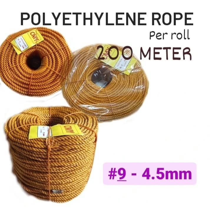 [9, 12, 14, 16] POLYETYLENE ROPE 200 meter per roll. --- panali ...