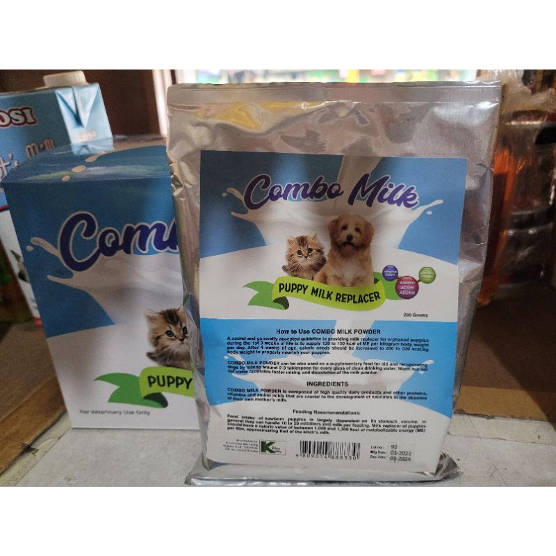 COMBO MILK PUPPY MILK/KITTEN MILK REPLACER 200g Shopee Philippines