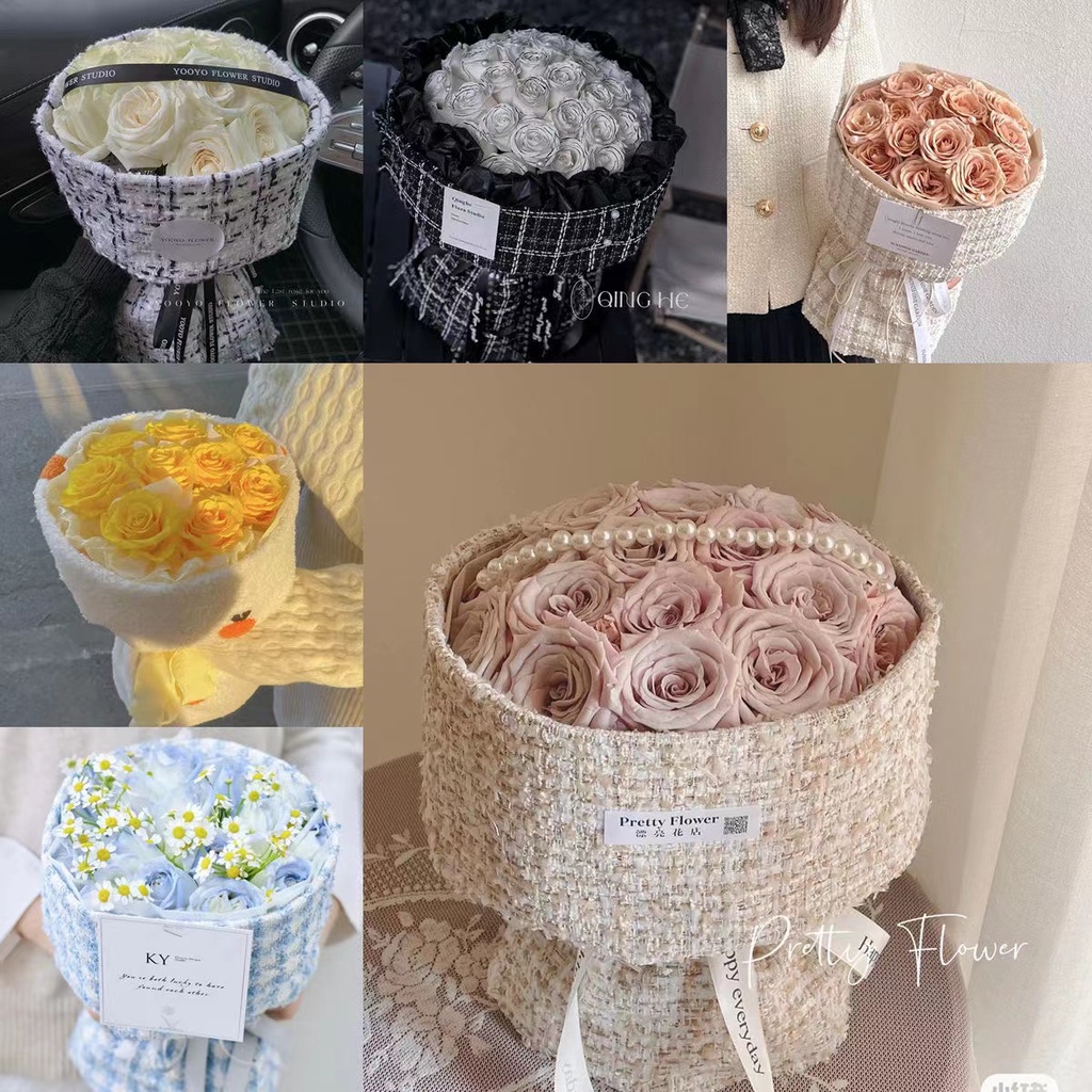 Checked Bouquet Wrapper Fabric Bouquet Paper Seamless Check Flower ...