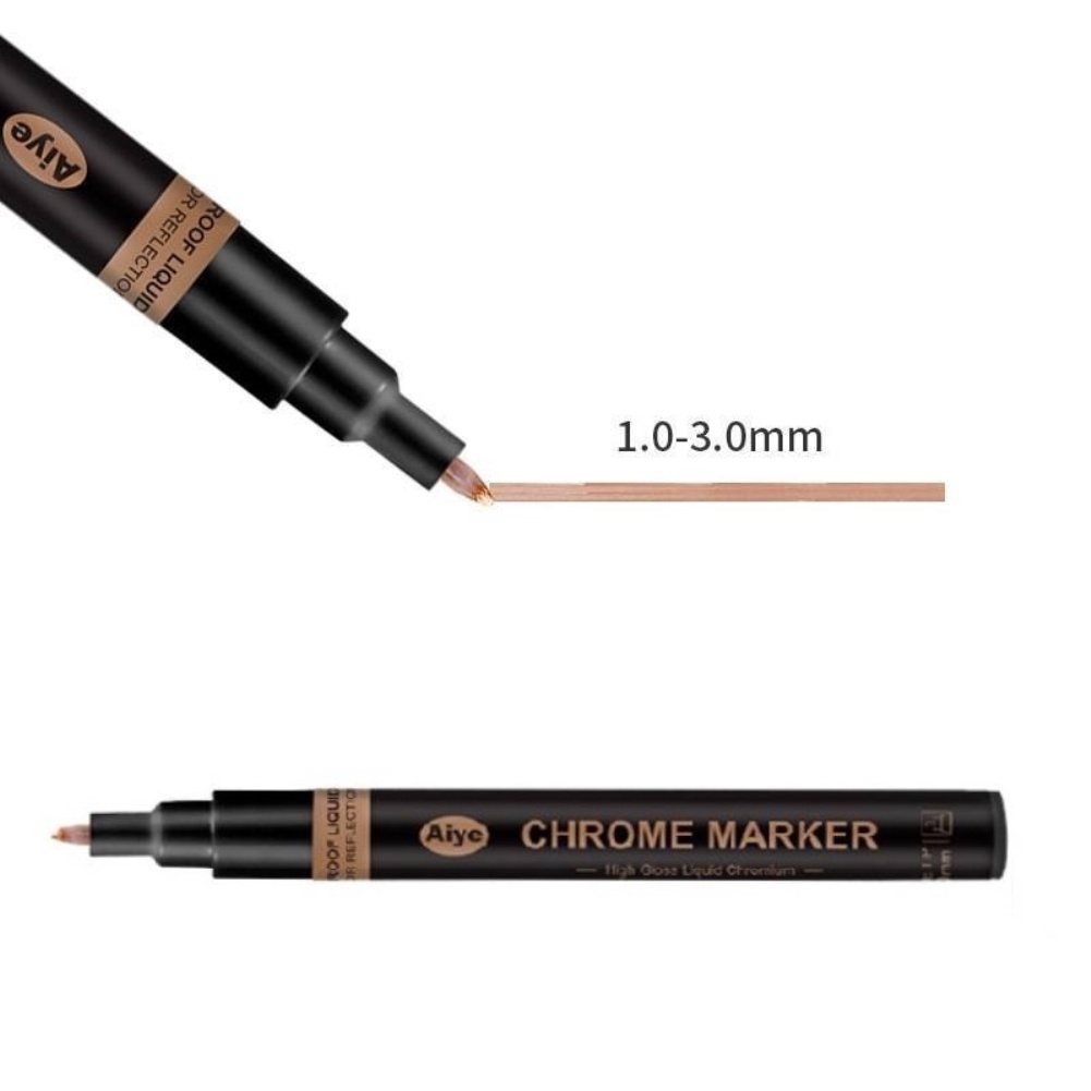 Metallic Liquid Chrome Mirror Marker Pen Gold Silver Copper Waterproof