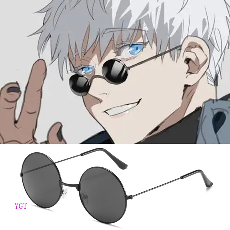 YGT Gojo Satoru Cosplay Glasses Eyewear Jujutsu Kaisen Black Glasses ...