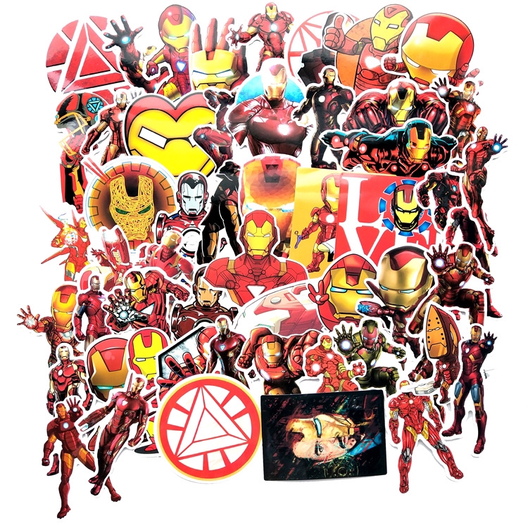 55 Iron Man Marvel DC Avengers Heroes Sticker Trolley Case Laptop ...