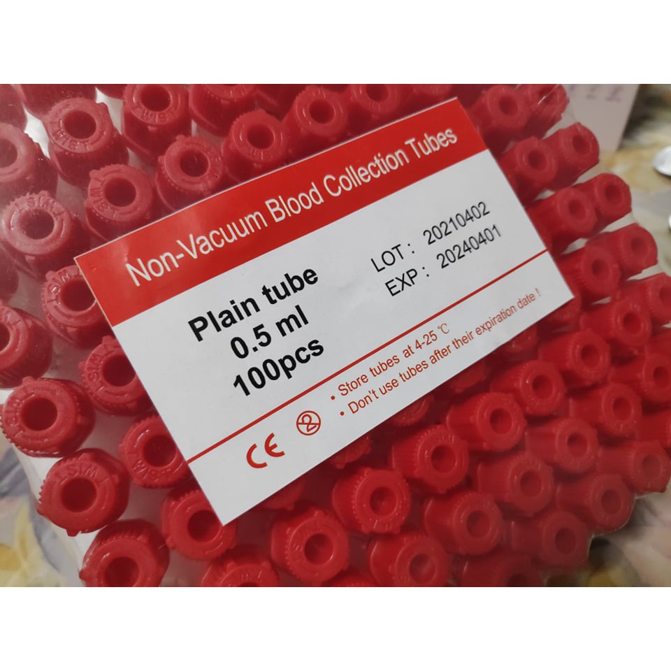 Red Top 0.5 ml microtainer plastic tubes Shopee Philippines