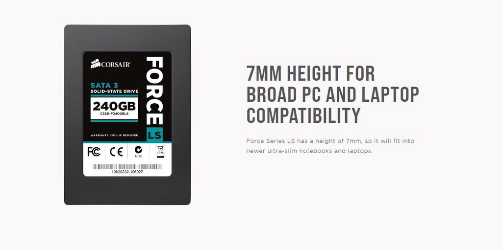 CORSAIR Force Series™ LS 240GB SATA 6Gb/s SSD CSSD-F240GBLS