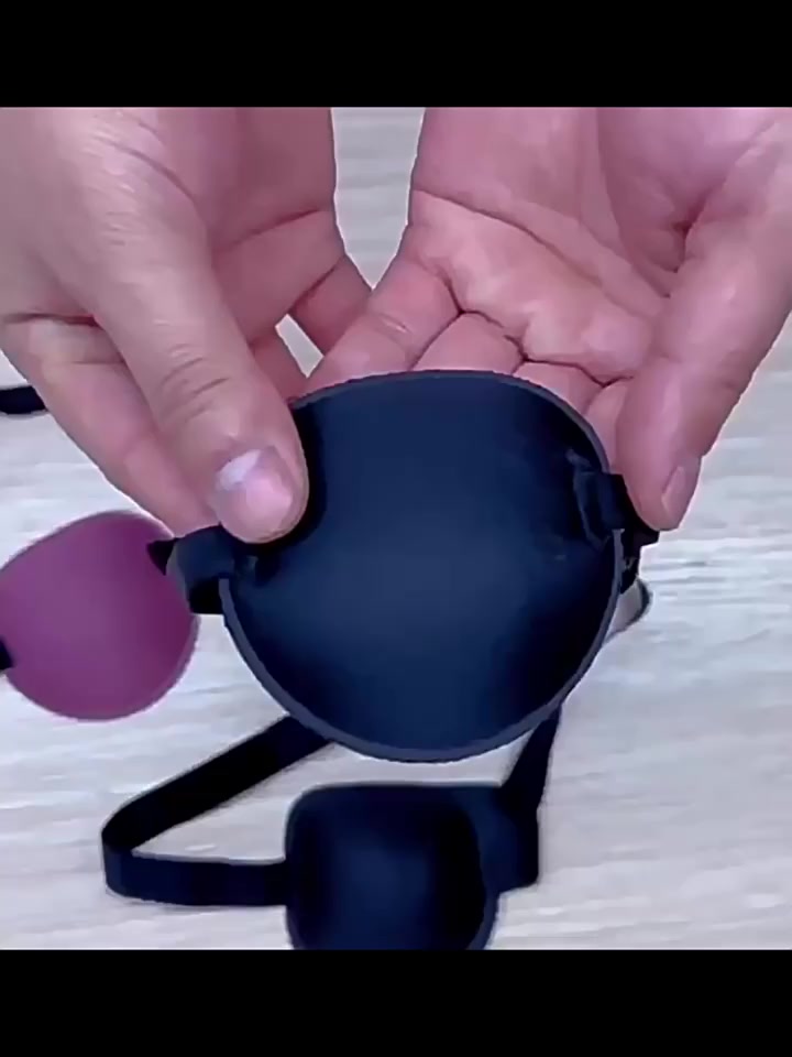 Black Single Eye Patch Amblyopia Correction Eye Mask Concave Eye Patch ...