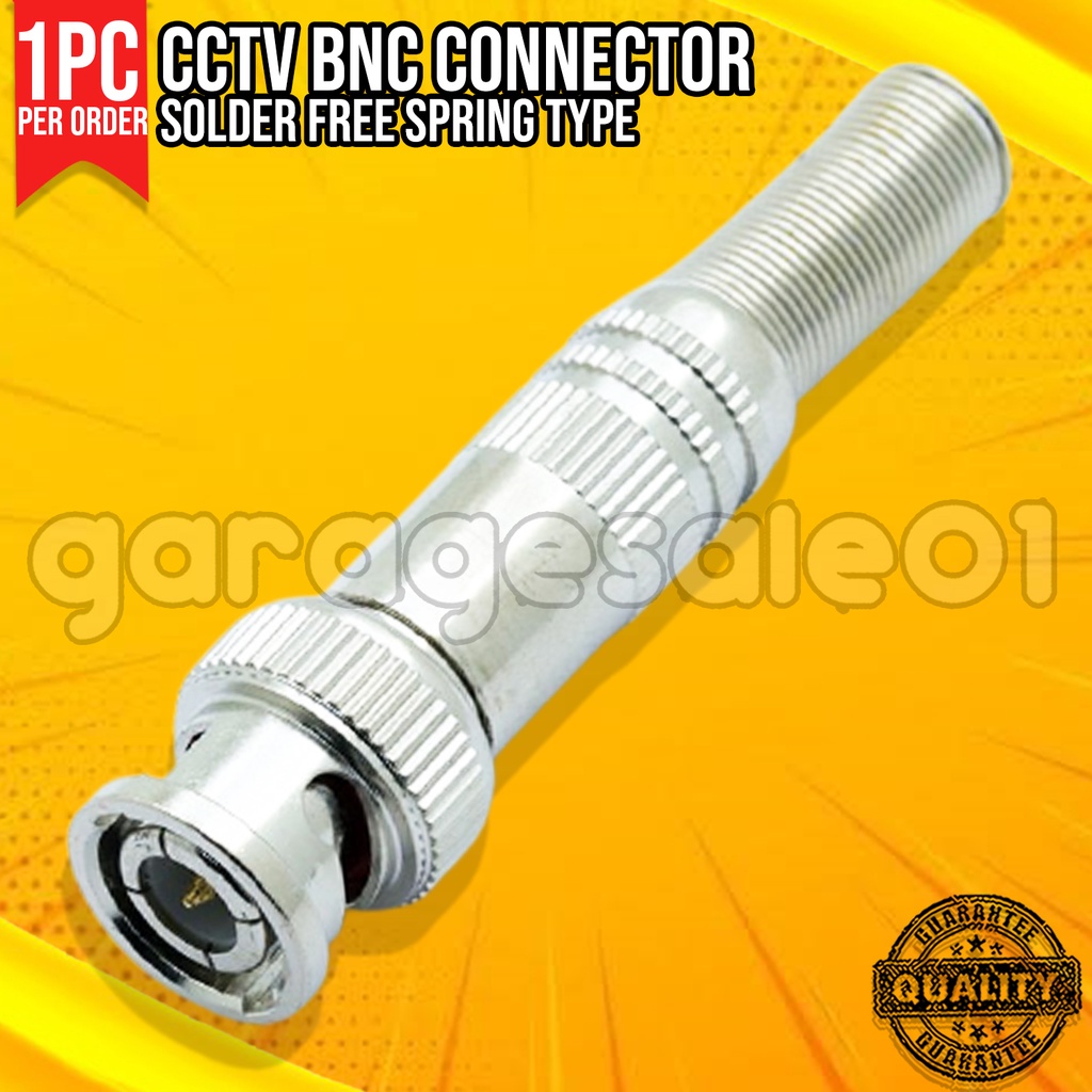 GS BNC Male Soldering Connector with Spring – CCTV Camera Video Adapter ...