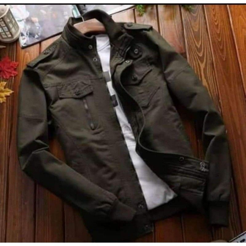 TACTICAL MILITARY CARGO BOMBER JACKET FOR MEN | Shopee Philippines