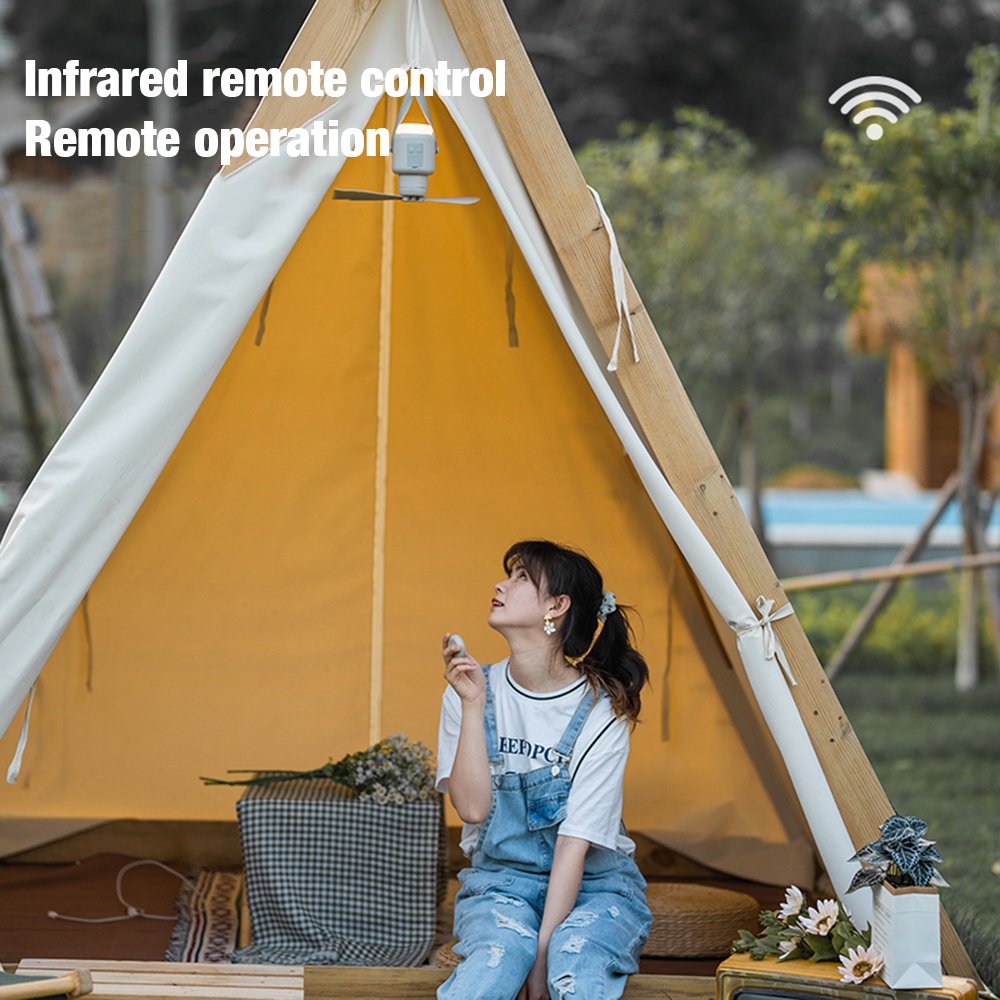 New Rechargeable Remote Control Timing Camping Fan 4 Speed Tent Ceiling ...