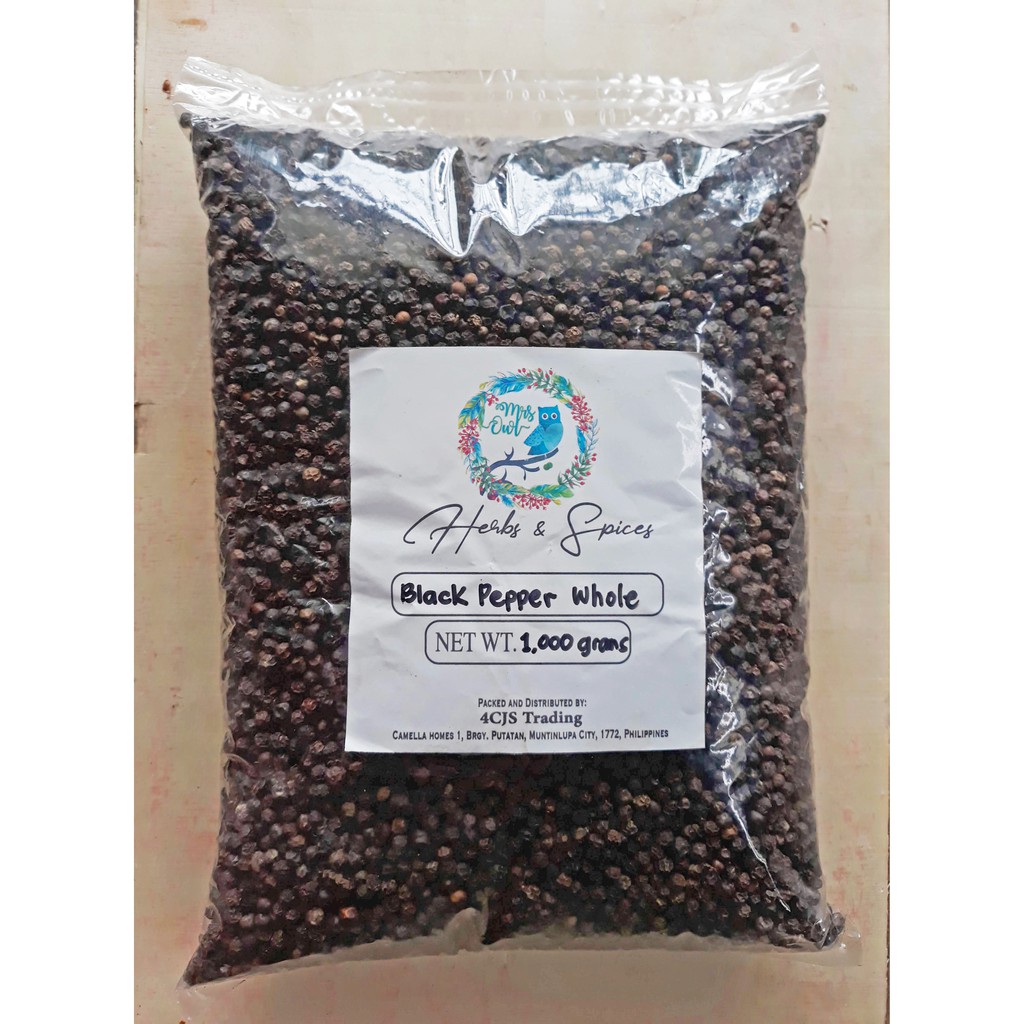 1kg Paminta / Pure Black Pepper by Mrs Owl Herbs and Spices Shopee