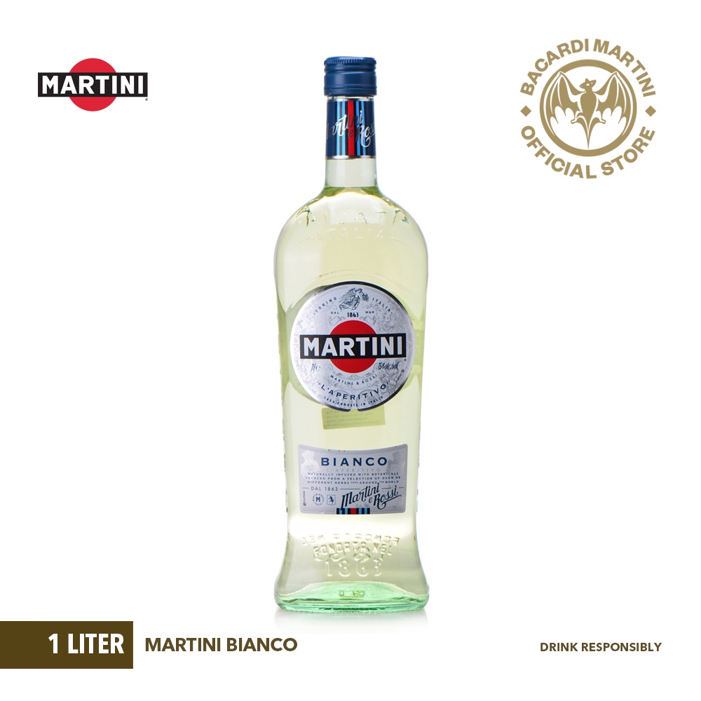 MARTINI Bianco Vermouth 1 Liter, 15 ABV Fortified Wine Cocktail Mixer Shopee Philippines