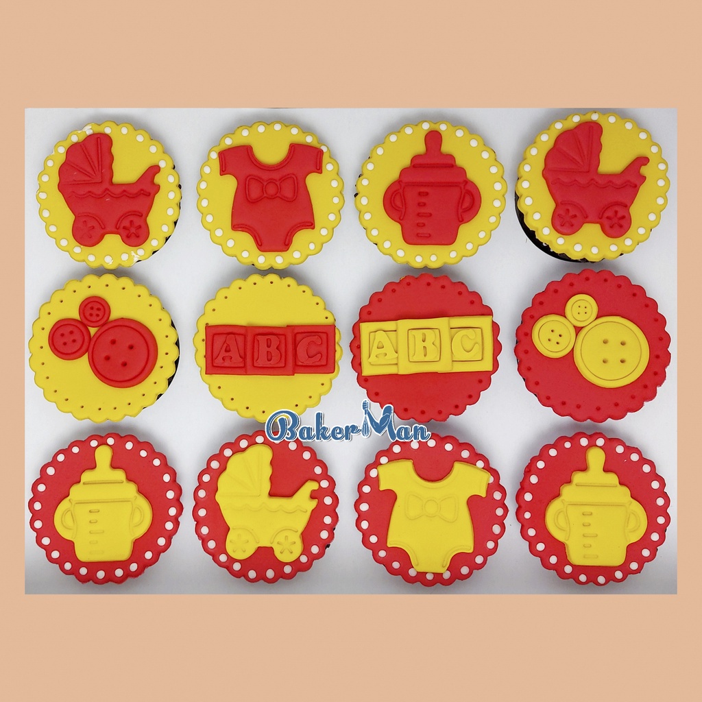 Edible Cupcake Toppers for Christening Baptismal Baby Shower Cupcake