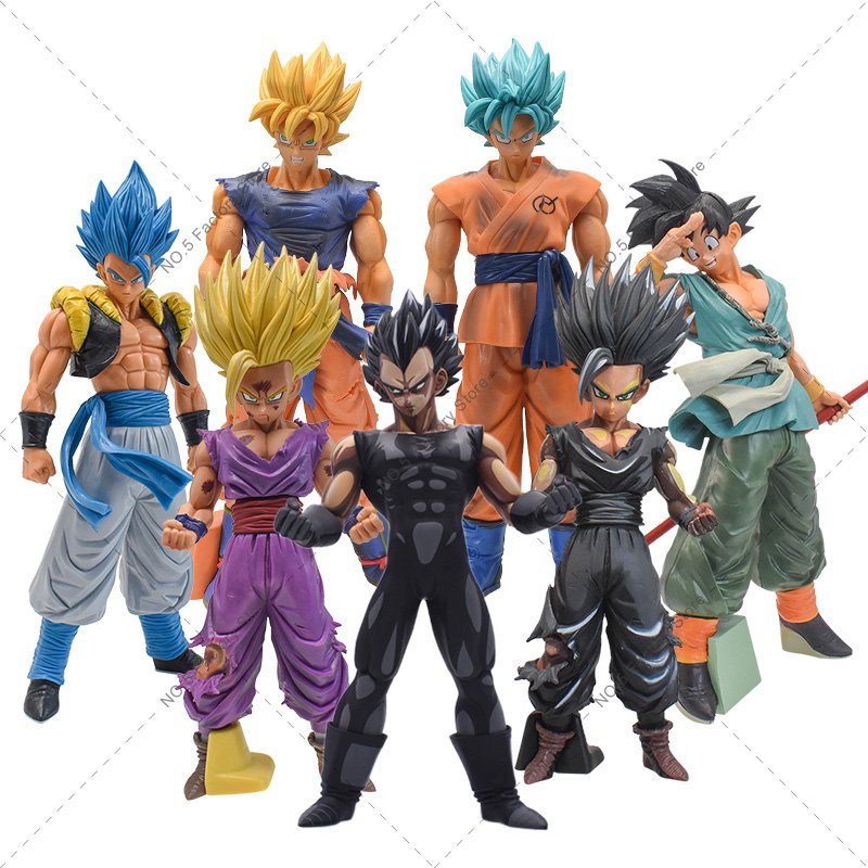 Dragon Ball Z Anime Figure Msp Standing Son Gohan Goku Vegeta Gogeta Pvc Action Figures Super