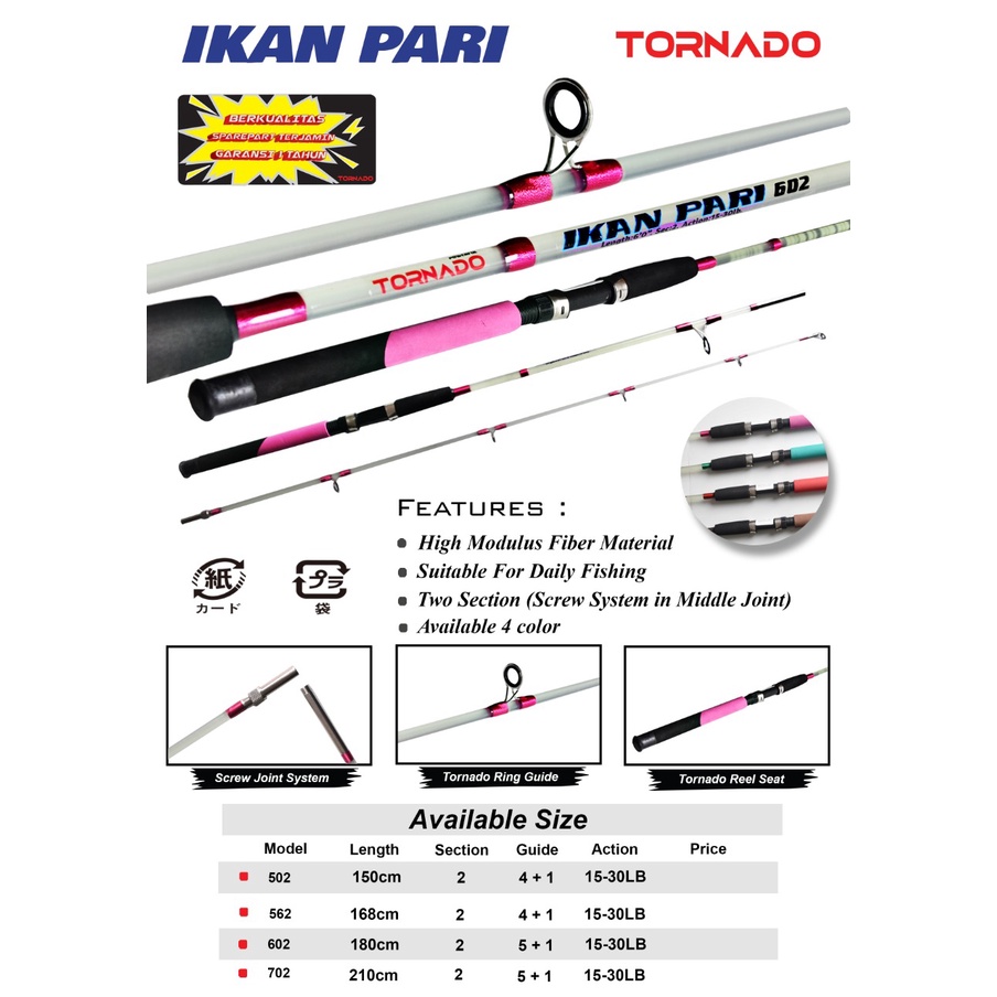 Fishing Rod TORNADO Stingray Stingray Solid Fiber Full Daily Fishing